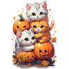 Kawaii Halloween Cat Pumpkin Halloween Costume