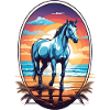 Horse on the beach