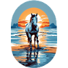 Cheval sur la plage