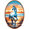 Cheval sur la plage