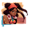 Fille aux grands cheveux