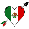 Mexico Flag Heart Love