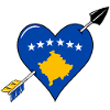 Kosovo Flag Heart Love