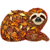 Faultier aus Herbstlaub