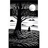 Black & White Full Moon