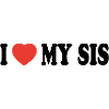 Love Sister - Red heart love