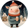 Piggy with cocoa
