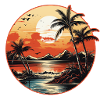 Retro PalmTree, Sundowner