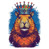 Capybara avec capybara couronne