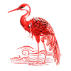 Traditional Japanese crane