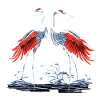 Two Japanese cranes