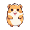 Hamster Cartoon Kawaii Aquarelle Illustration
