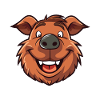 Boar Cartoon Kawaii Aquarelle Illustration