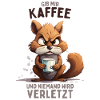 Wütendes Eichhörnchen mit Kaffee