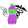 Soda Flasche Lila Retro