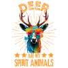 Cerf avec lunettes de soleil