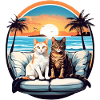 Katzen am Meer