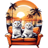 Katzen am Meer