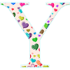 Customizable Monogram Y Heart Pattern