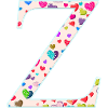 Customizable Monogram Z Heart Pattern