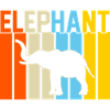 Elefant Retro-Design Elefantengeschenk