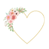 Personalisierbar Herz-Blumen, bunt