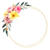 Personalisierbarer Blumenkranz, bunt