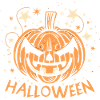 Halloween Funkelnder Kürbis