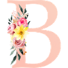 B Monogramm Floral