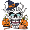 Halloween Hexenschädel