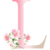 Letter L with flowers