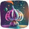 Garlic alien in space futuristic