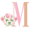 Lettre M avec fleurs