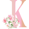 Letter K with flowers