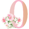Letter O with flowers