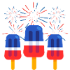 Popsicle patriotique