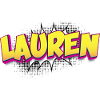 Lauren benutzerdefinierter Name Comic-Stil Pop-Art,