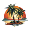 Tropical palm tree