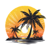 Tropical palm tree