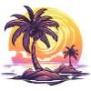 Tropical palm tree