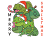 Chamäleon Weihnachtsbaum Weihnachts Tiere