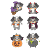Australian Shepherd Halloween Devil Pumpkin