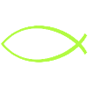 Ichtus fish apple green