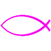 Ichtus fish solid pink