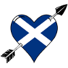 Écosse Flag Heart Love