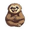 Sloth Cartoon Kawaii Aquarelle Illustration