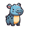 Tapir Cartoon Kawaii Aquarelle Illustration