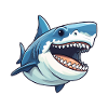 Shark Cartoon Kawaii Aquarelle Illustration