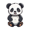 Panda Cartoon Kawaii Aquarelle Illustration