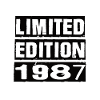 Edycja limitowana 1987 Urodziny 1987 Vintage Retro